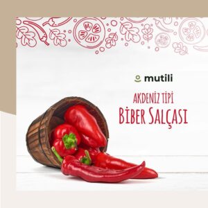 Mutili doğal biber salçası.